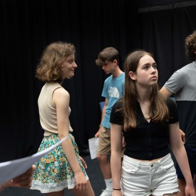 Students in drama class